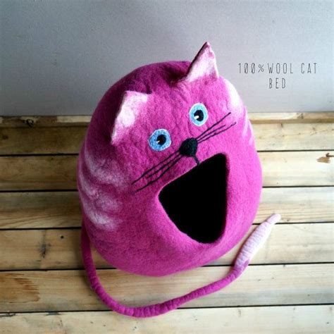 For more details about the cat cave, visit our online shop at. 100 % merino wool and handmade felt cat cave. I made cat ...