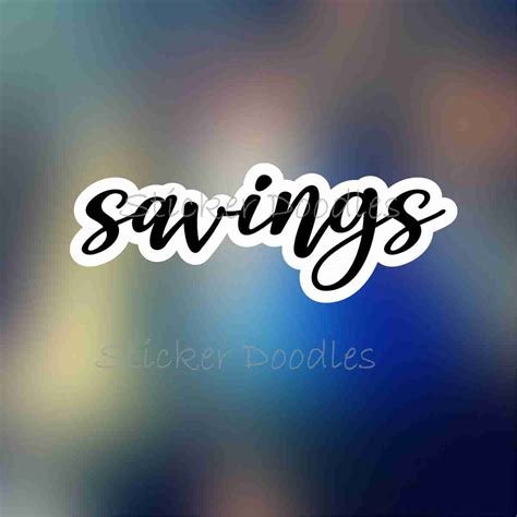 Savings Sticker