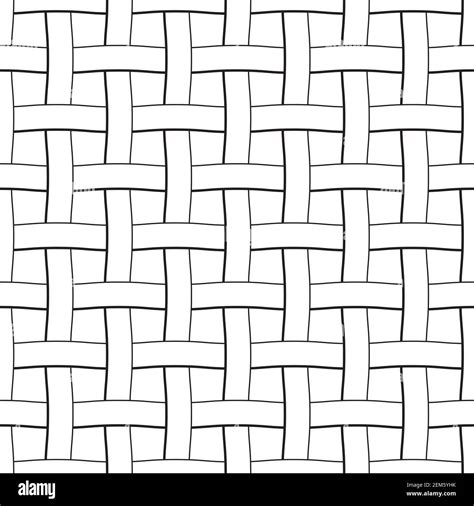 A Vector Seamless Pattern With Wicker Texture Black And White
