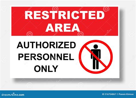 Restricted Area Authorized Personnel Only Symbol No Access No Entry