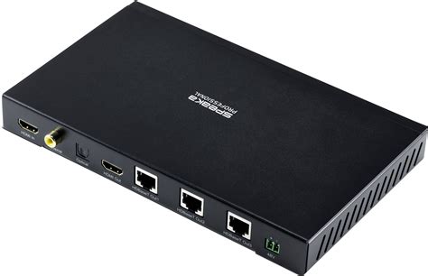 Hdbaset ™ 出力端子を装備していますので、hdbaset ™ 入力端子を装備したプロジェクターやディスプレイと本製品を市販のlan ケーブルで接続し、 最長100m ※1 までhdbaset ™ 規格の信号伝送が可能です。 SpeaKa Professional HDMI™, Infrared HDBaseT Extender ...