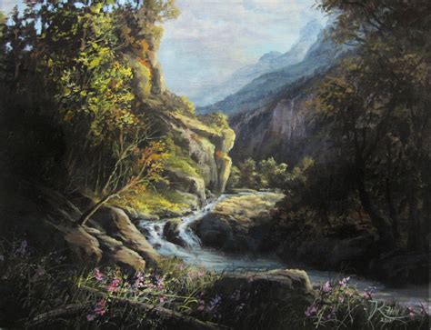 Vast Mountain Stream Acrylic Painting By Kevin Hill Watch Short