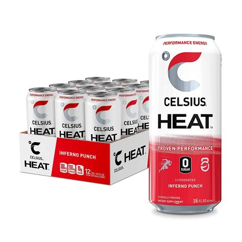 Celsius Heat Inferno Punch Performance Energy Drink Zero