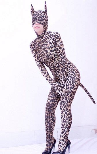 Sexy Leopard Unitard Lycra Zentai Fetish Catsuit Halloween Costume Size S Xxl From Money68 28