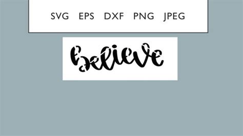 Believe Stencil Bundle Set Of Files Svg Png Eps Dxf For Etsy