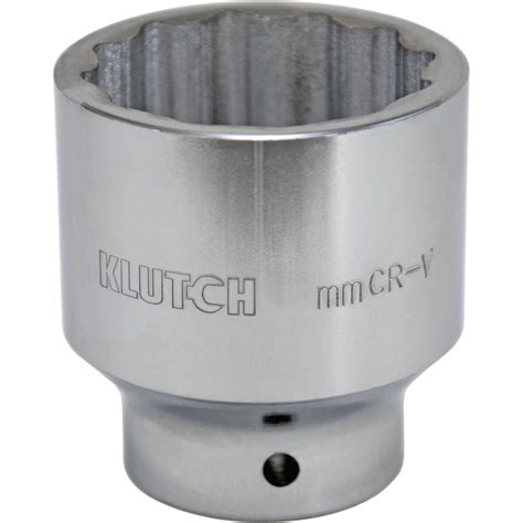 Klutch Jumbo Socket — Metric 42mm 34in Drive 12 Pt Individual