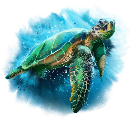 Sea turtle Clip art - Turtle PNG image and Clipart | Sea turtle watercolor, Turtle watercolor ...
