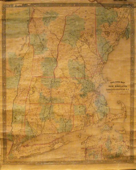 Rail Road Map Of New England Canada And Eastern N Y High Ridge Books