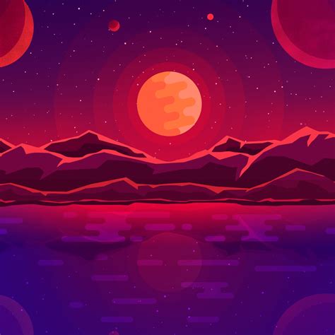 Sunset Planets Hd Wallpaper 4k