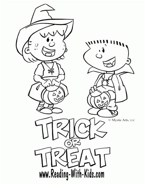 Halloween coloring pages / by smita dwarikavasi. Trick Or Treat Coloring Pages - Coloring Home