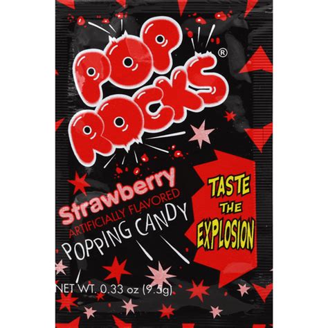 Pop Rocks Popping Candy Strawberry Fruit Flavors Superlo Foods