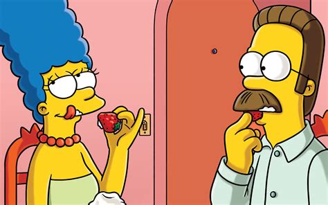 1536x864 Resolution Homer And Margie Simpsons The Simpsons Marge Simpson Ned Flanders