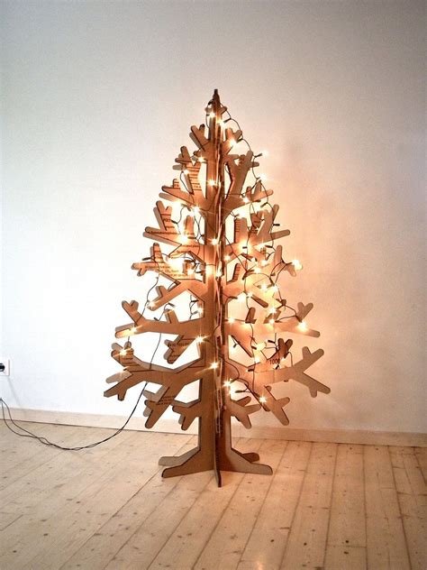 Recycled Cardboard Minimalist Modern Artificial Christmas Tree Etsy