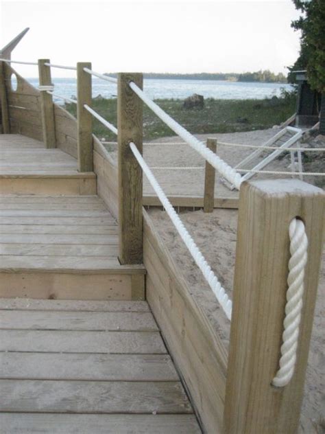 Find images of rope railing. Pin on dock landscape