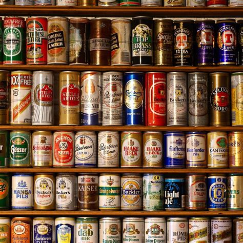 A Wall Of Different Brands Of Beer Cans Wallpaper Download 2524x2524