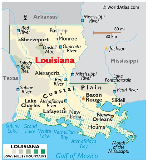 Louisiana Karten And Fakten Weltatlas Dancing Rainbow