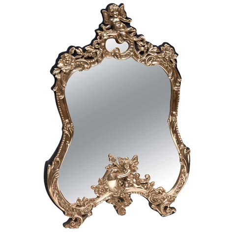 This mirror may be hung horizontal or vertical. Sterling Silver Vanity Mirror at 1stdibs