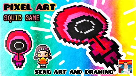 Pixel Art Squid Game Guard 🌟 鱿鱼游戏像素艺术 2 🌟 Seni Piksel Squid Game 2