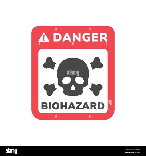 Danger Biohazard Warning Sign Vector Label Hazard Sticker Stock Vector