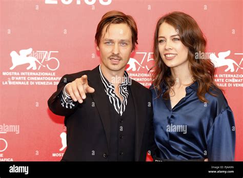 Tom Schilling And Paula Beer During The Werk Ohne Autor Photocall At The 75th Venice