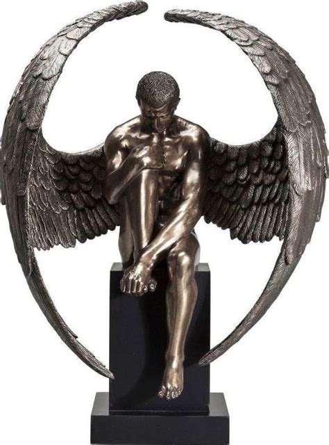 Figurka dekoracyjna Nude Sad Angel 48x63 cm brązowa KARE
