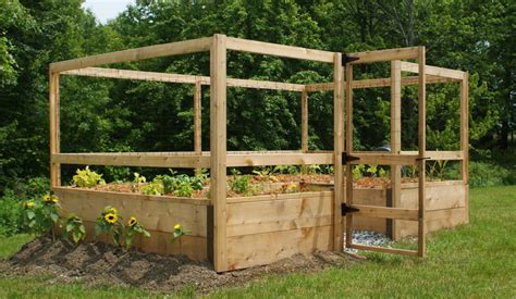 A photo or our completed raised garden bed. Deer-Proof Vegetable Garden Kit by Gardens to Gr-