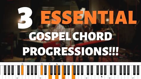 3 Basic Gospel Chord Progressions Beginners Piano Tutorial Chords