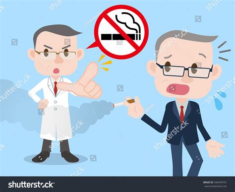 no smoking concept illustration passive smoking vector de stock libre de regalías 596349731