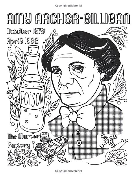 American Female SERIAL KILLERS: Coloring Book for Adults. Over | Etsy