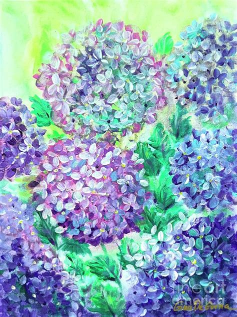 Hydrangea Flowers Painting By Gina De Gorna Fine Art America