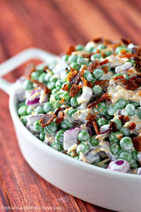Creamy Pea Salad With Bacon Kitchen Fun With My 3 Sons