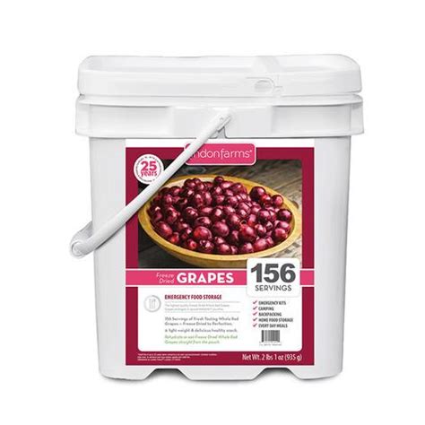 Freeze dried food can be stored for up to 25 years! Freeze Dried Grapes Food Storage - Lindon Farms