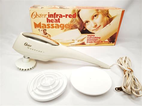 Vintage Oster Duo Infra Red Heat Massage Massager W Box Works W Attachments Ebay