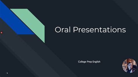 College Prep English Oral Presentations Lecture Youtube