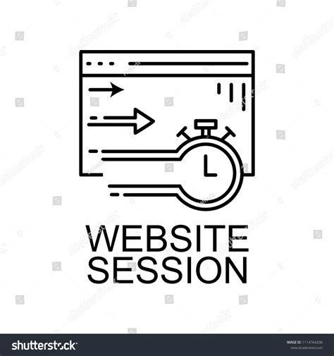 Website Session Icon Element Web Development Stock Vector Royalty Free