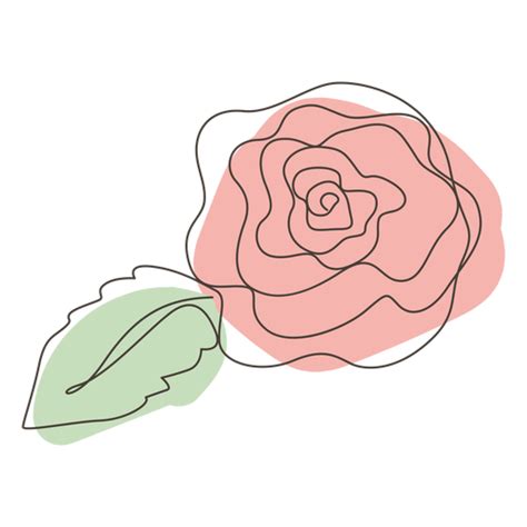 Trazo De Dibujo Lineal De Flor Rosa Descargar Png Svg Transparente