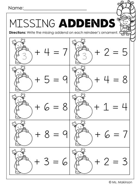 Free Christmas Worksheets For First Grade