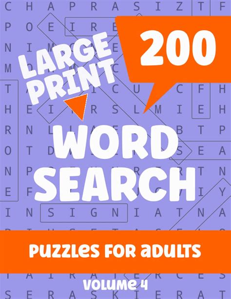 200 Large Print Word Search Puzzles For Adults Hours Of Fun And Brain