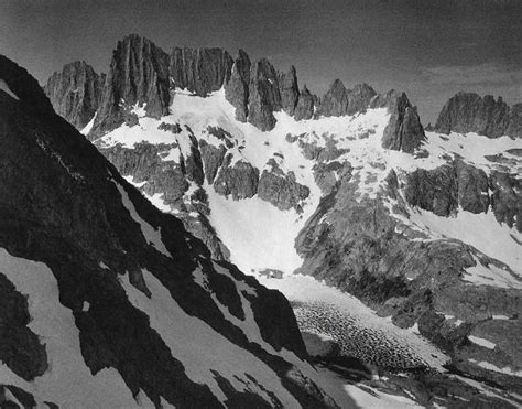 Ansel Adams The Minarets And Iceberg Lake Sierra Nevada California