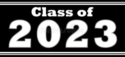 Class Of Banner Black 2023 Stock Illustration Illustration Of Graduate