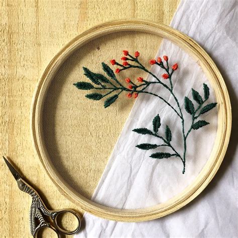 Embroidered Wall Art Hand Embroidery Art Modern Embroidery
