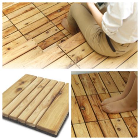 Some species of wood are naturally rot resistant due to complex chemical compounds that they evolved to protect themselves against decay. Durable Australian Cypress deck tiles that can be used ...