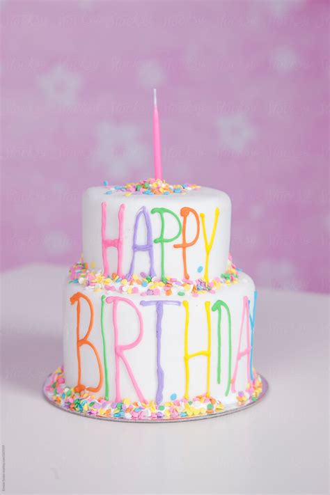Birthday Cake With Candle By Stocksy Contributor Emoke Szabo Stocksy