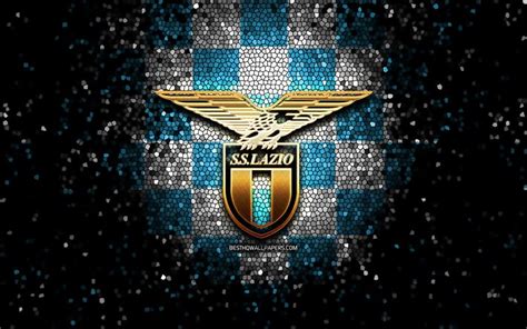 When ss lazio was founded on 9th january 1900, its original founders settled on the team colors of white and sky blue in order to pay homage to greece, the homeland of the olympics. Download wallpapers Lazio FC, glitter logo, Serie A, blue white checkered background, soccer, SS ...