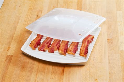Microwave Bacon Grill Cooker Cookware Tray Elevated Rack