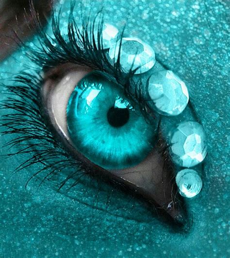 Turquoise Sparkly Eye Eye Art Turquoise Cool Eyes