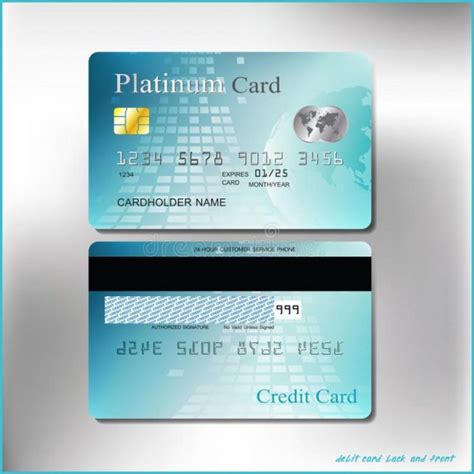Credit Debit Card Front Back Stock Illustrations 8 Credit Debit