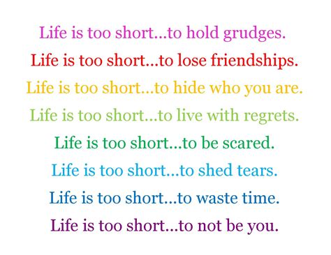Quotes About Life Being Too Short The Quotes