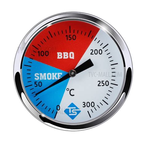 stainless steel 300 2 inch barbecue oven pointer type thermometer