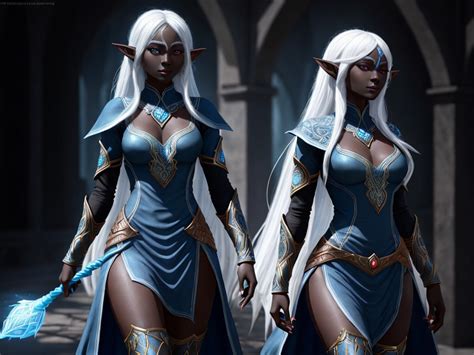 Low Resolution To High Resolution Image Converter Cute Female Drow Elf